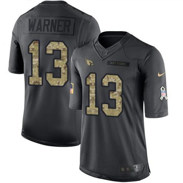 Nike Arizona Cardinals #13 Kurt Warner Black Men&#...