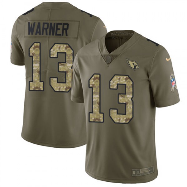 Nike Arizona Cardinals #13 Kurt Warner Olive/Camo ...