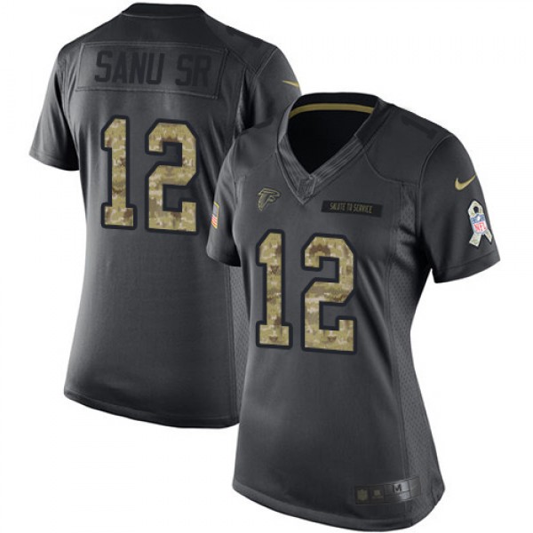 Nike Atlanta Falcons #12 Mohamed Sanu Sr Black Wom...