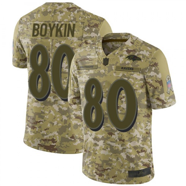 Nike Baltimore Ravens #80 Miles Boykin Camo Men�...