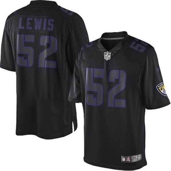 Nike Baltimore Ravens #52 Ray Lewis Black Men'...
