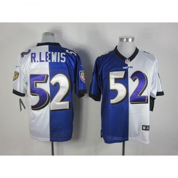 Nike Baltimore Ravens #52 Ray Lewis Purple/White M...