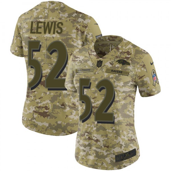 Nike Baltimore Ravens #52 Ray Lewis Camo Women...