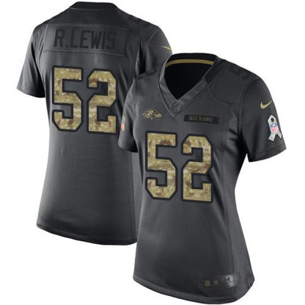 Nike Baltimore Ravens #52 Ray Lewis Black Women�...