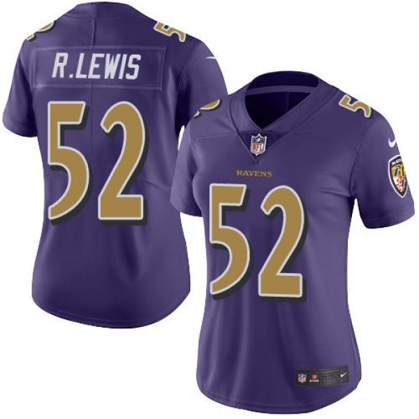Nike Baltimore Ravens #52 Ray Lewis Purple Women&#...