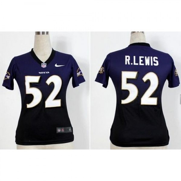 Nike Baltimore Ravens #52 Ray Lewis Purple/Black W...