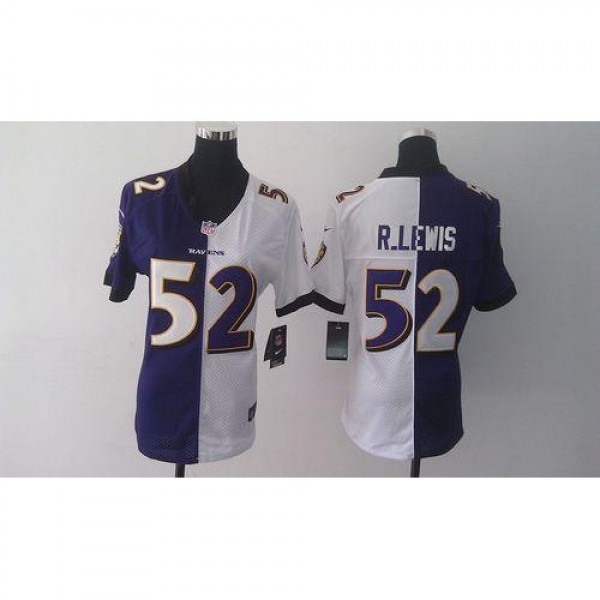 Nike Baltimore Ravens #52 Ray Lewis Purple/White W...