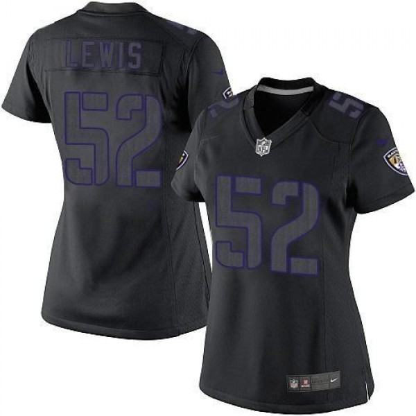 Nike Baltimore Ravens #52 Ray Lewis Black Impact W...