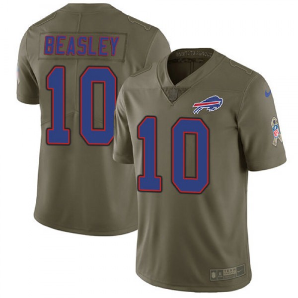 Nike Buffalo Bills #10 Cole Beasley Olive Men'...