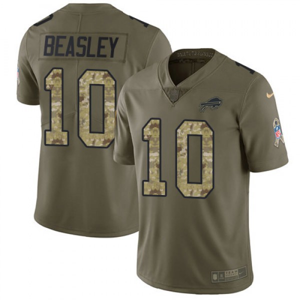 Nike Buffalo Bills #10 Cole Beasley Olive/Camo Men...