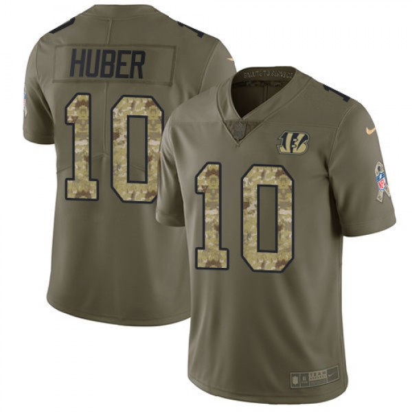 Nike Cincinnati Bengals #10 Kevin Huber Olive/Camo...