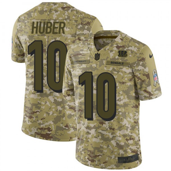 Nike Cincinnati Bengals #10 Kevin Huber Camo Men&#...
