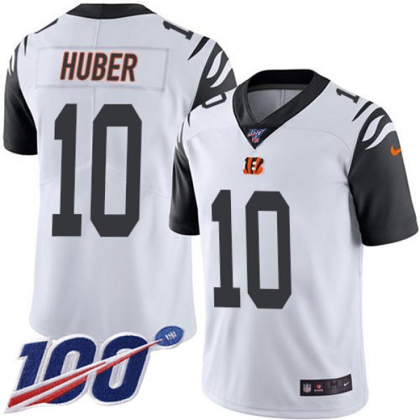Nike Cincinnati Bengals #10 Kevin Huber White Men&...