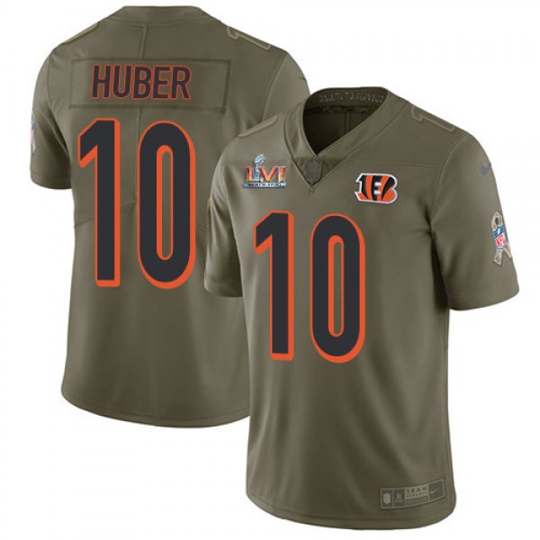 Nike Cincinnati Bengals #10 Kevin Huber Olive Supe...