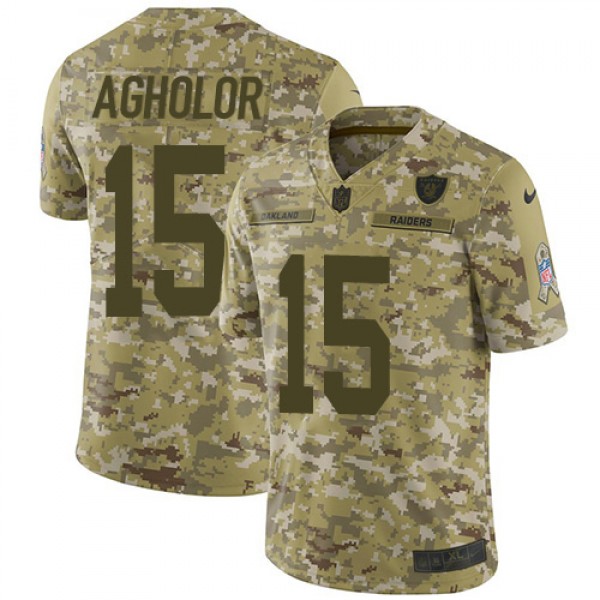 Nike Las Vegas Raiders #15 Nelson Agholor Camo Men...