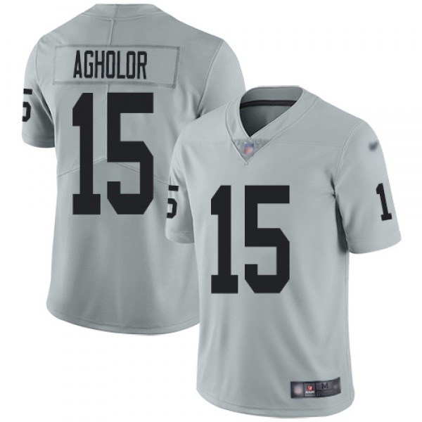 Nike Las Vegas Raiders #15 Nelson Agholor Silver M...