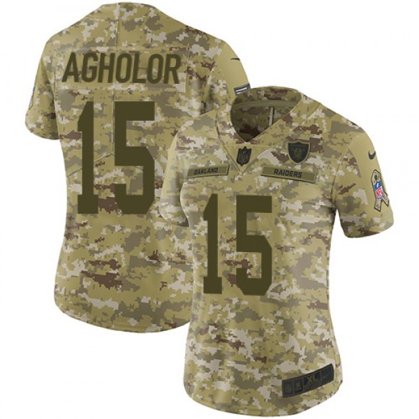 Nike Las Vegas Raiders #15 Nelson Agholor Camo Wom...
