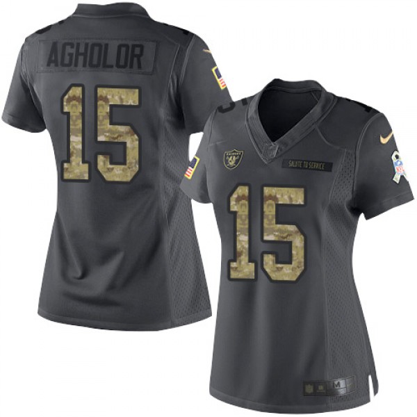 Nike Las Vegas Raiders #15 Nelson Agholor Black Wo...