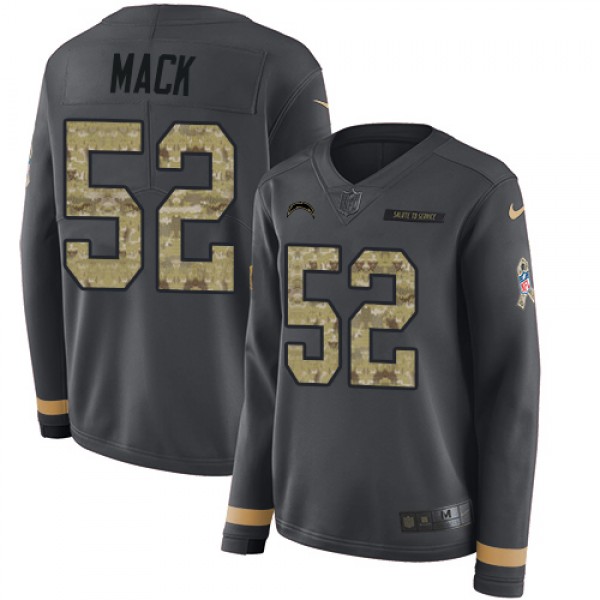 Nike Los Angeles Chargers #52 Khalil Mack Anthraci...