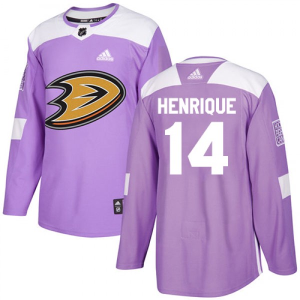 Adidas Anaheim Ducks #14 Adam Henrique Purple Auth...