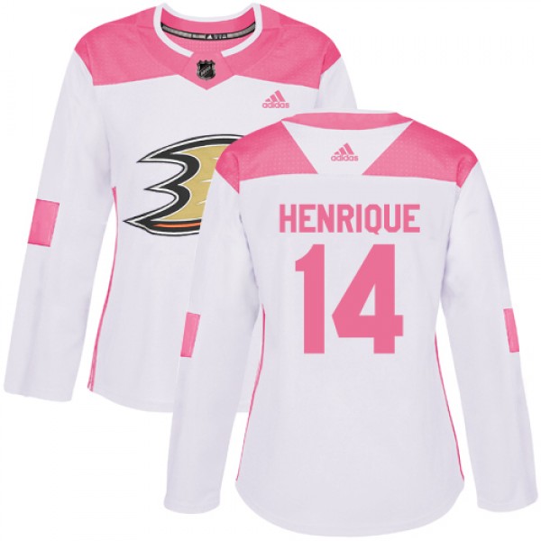 Adidas Anaheim Ducks #14 Adam Henrique White/Pink ...