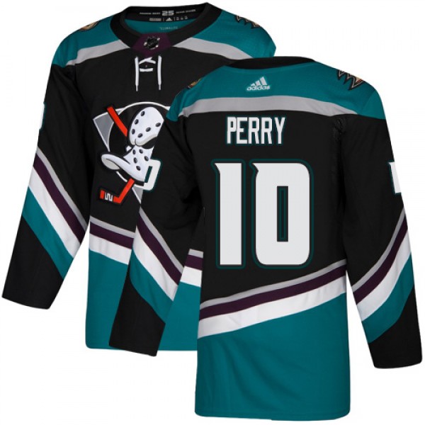 Adidas Anaheim Ducks #10 Corey Perry Black/Teal Al...