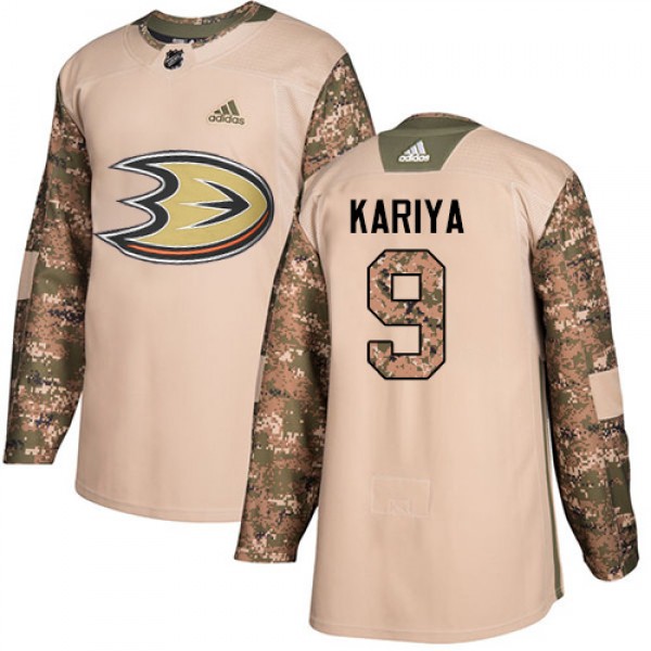Adidas Anaheim Ducks #9 Paul Kariya Camo Authentic...