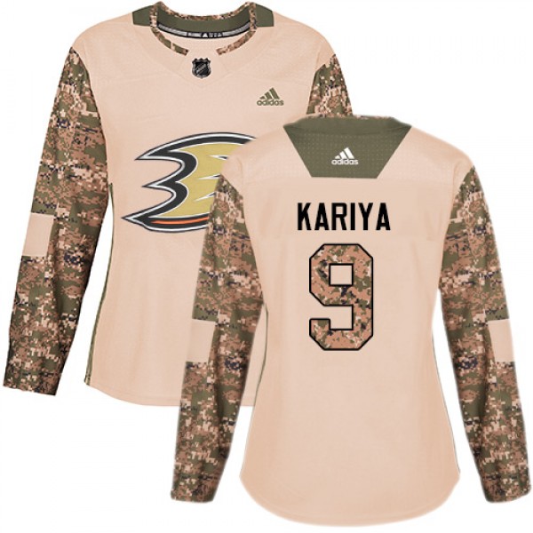Adidas Anaheim Ducks #9 Paul Kariya Camo Authentic...