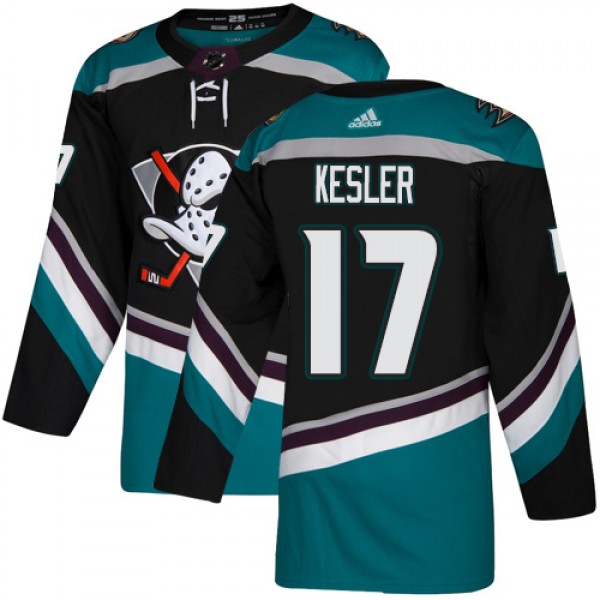 Adidas Anaheim Ducks #17 Ryan Kesler Black/Teal Al...