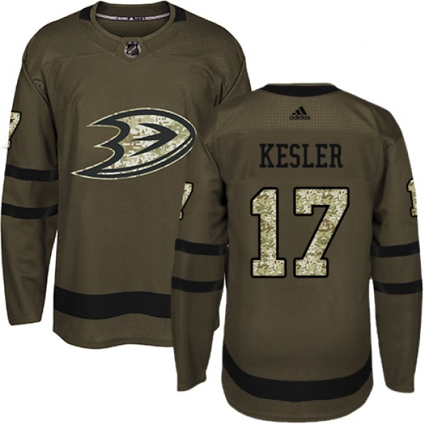 Adidas Anaheim Ducks #17 Ryan Kesler Green Salute ...