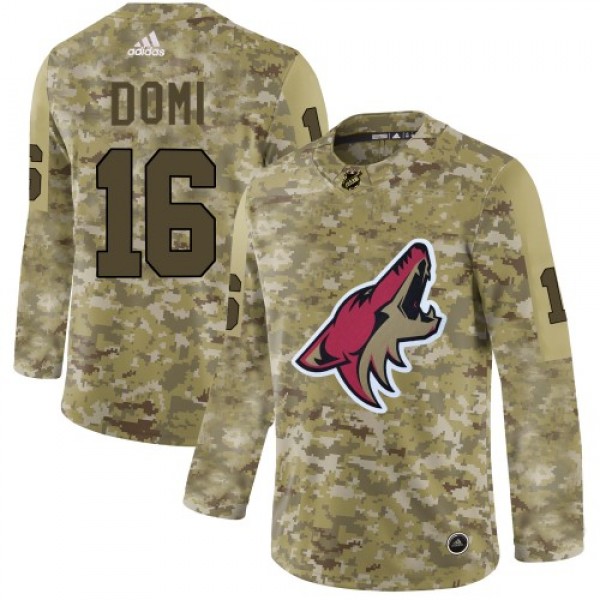 Adidas Arizona Coyotes #16 Max Domi Camo Authentic...