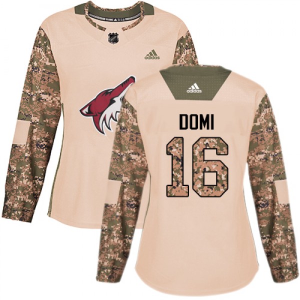 Adidas Arizona Coyotes #16 Max Domi Camo Authentic...