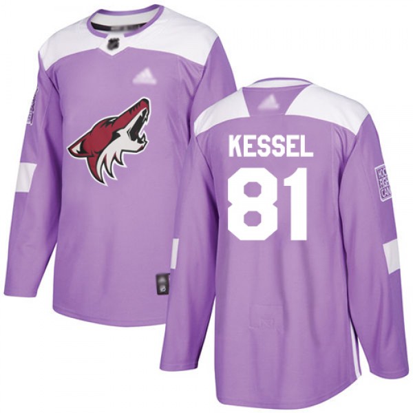 Adidas Arizona Coyotes #81 Phil Kessel Purple Auth...