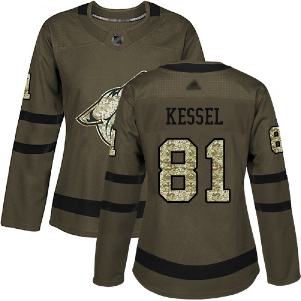 Adidas Arizona Coyotes #81 Phil Kessel Green Salut...