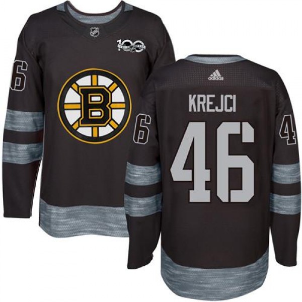 Adidas Boston Bruins #46 David Krejci Black 1917-2...