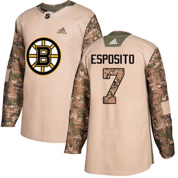 Adidas Boston Bruins #7 Phil Esposito Camo Authent...