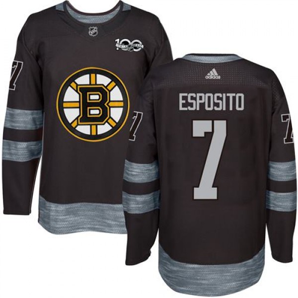 Adidas Boston Bruins #7 Phil Esposito Black 1917-2...