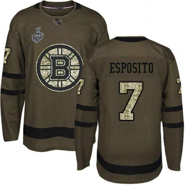 Adidas Boston Bruins #7 Phil Esposito Green Salute...