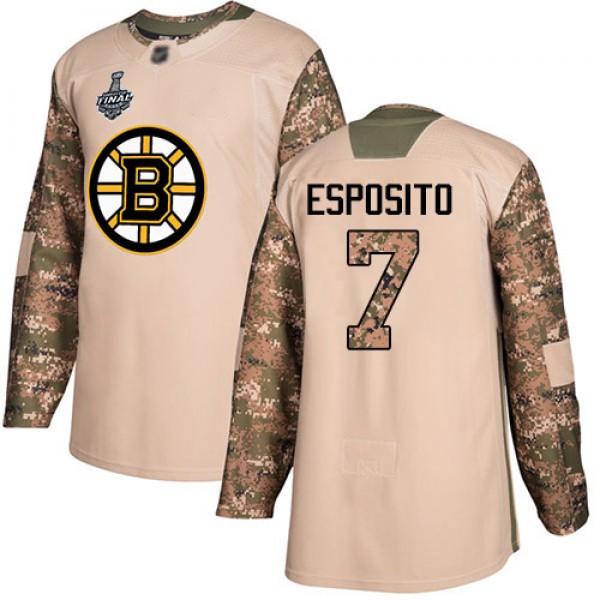 Adidas Boston Bruins #7 Phil Esposito Camo Authent...
