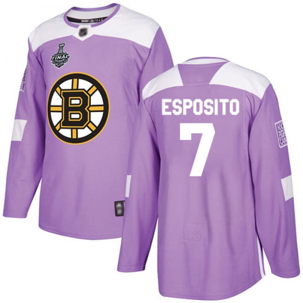 Adidas Boston Bruins #7 Phil Esposito Purple Authe...