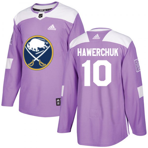 Adidas Buffalo Sabres #10 Dale Hawerchuk Purple Au...