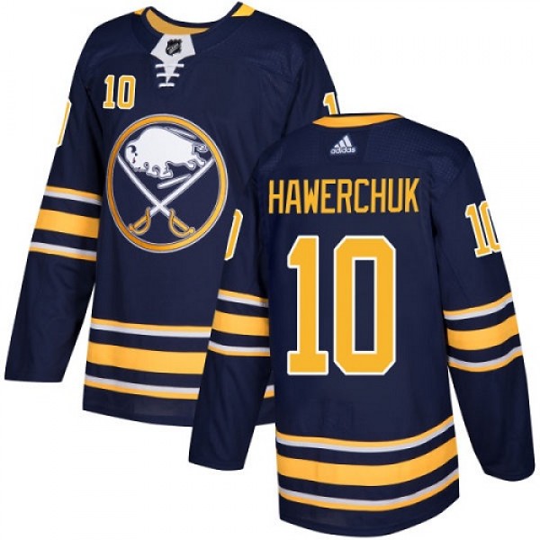 Adidas Buffalo Sabres #10 Dale Hawerchuk Navy Blue...