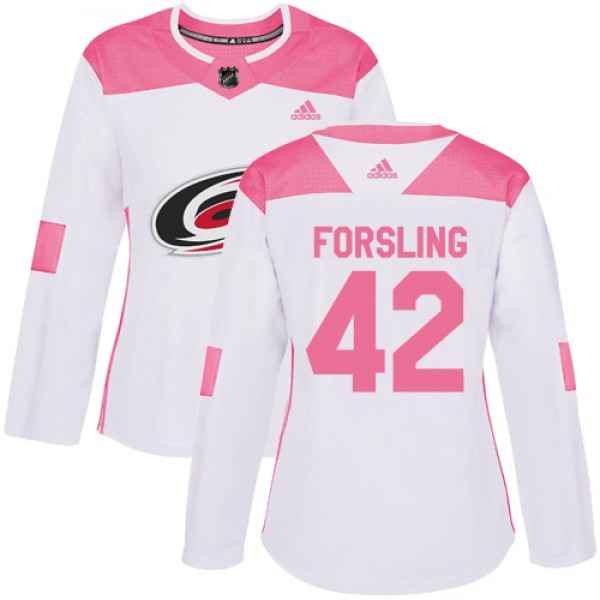 Adidas Carolina Hurricanes #42 Gustav Forsling Whi...