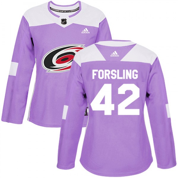 Adidas Carolina Hurricanes #42 Gustav Forsling Pur...