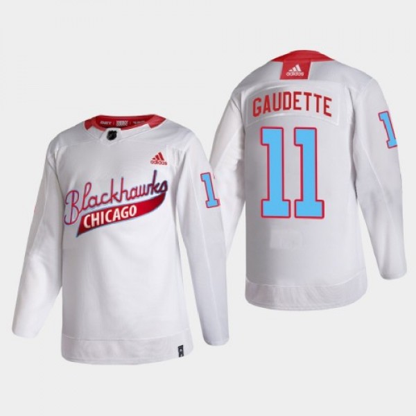 Chicago Chicago Blackhawks #11 Adam Gaudette Men&#...