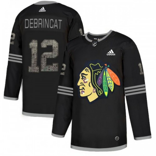 Adidas Chicago Blackhawks #12 Alex DeBrincat Black...