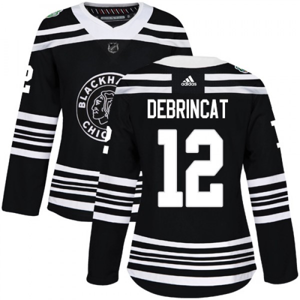 Adidas Chicago Blackhawks #12 Alex DeBrincat Black...