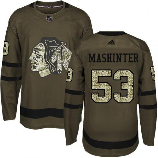 Adidas Chicago Blackhawks #53 Brandon Mashinter Gr...