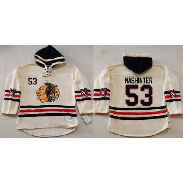 Chicago Blackhawks #53 Brandon Mashinter Cream Hea...