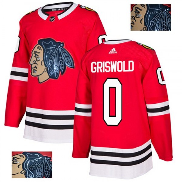 Adidas Chicago Blackhawks #00 Clark Griswold Red H...